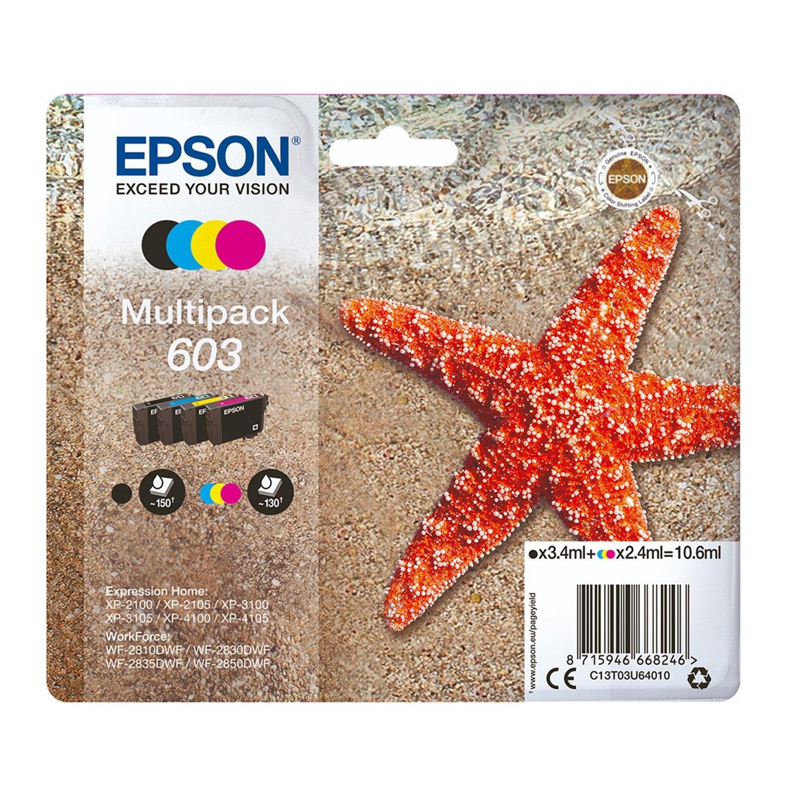 Epson Starfish 603 Original 4 Multipack Replacement Ink-PCR Business Solutions Ltd